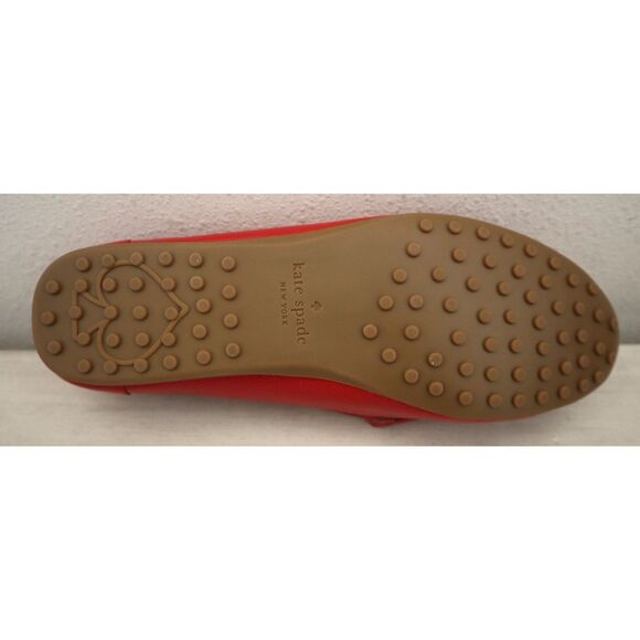 Kate Spade A25/132 Women’s Sz 10B Red Desi Leather Bow Slip-On Loafers - Picture 10 of 12